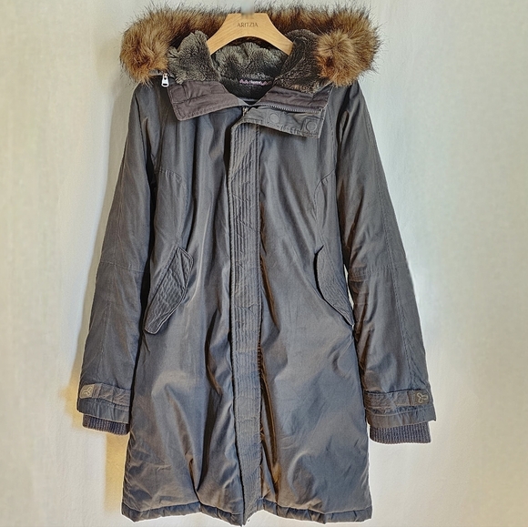 🇨🇦 Aritzia TNA Charcoal Grey Aspen Parka Coat - Picture 7 of 14